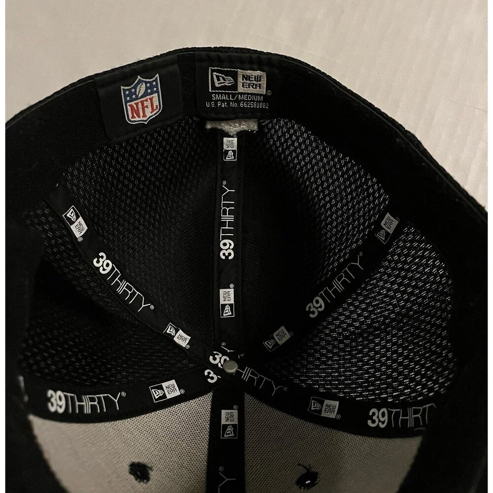 New Era Baltimore Ravens NFL Fitted Flexfit Hat Cap Small Medium 39Thirty Black